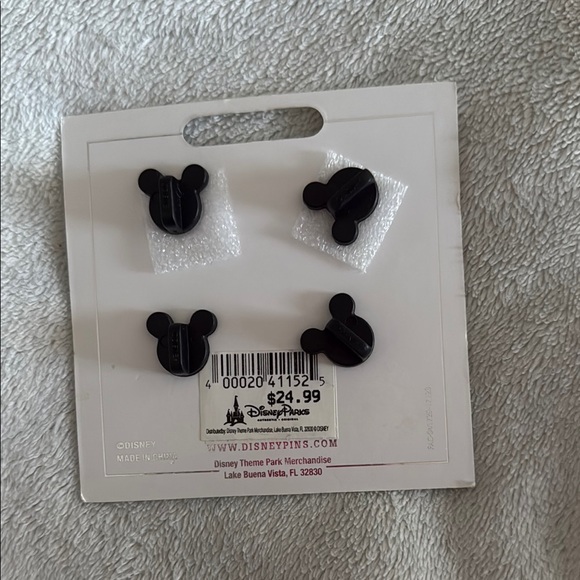 Disney Mickey Mouse Icon Pin Backs - Black - Picture 2 of 2